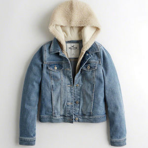 Rare Hollister Vintage Hooded Denim Jacket